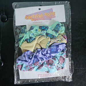 Deadstock Critical Role Scrunchies 4Pack Still in Packaging